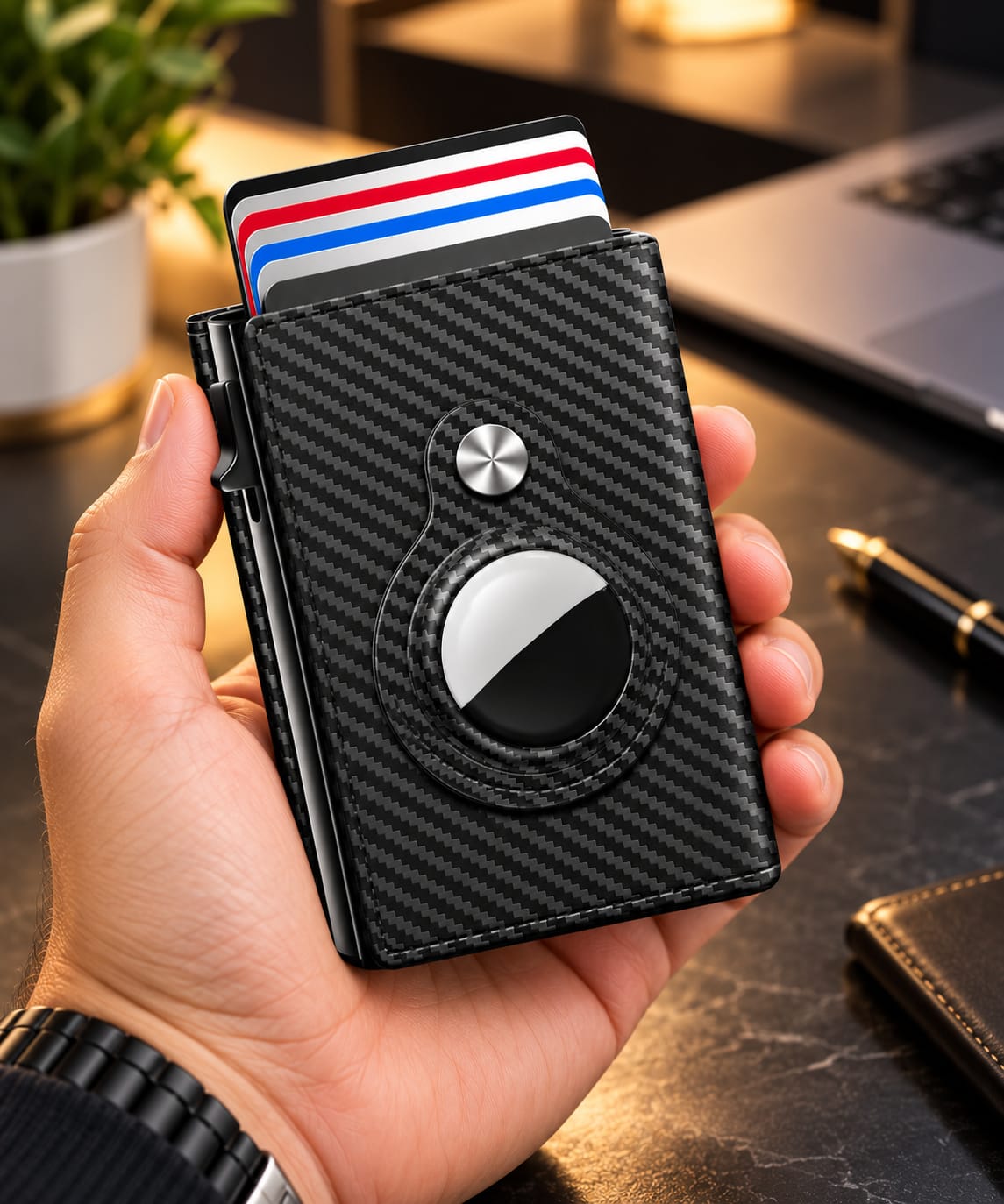RFID Pop-Up Airtag Wallet