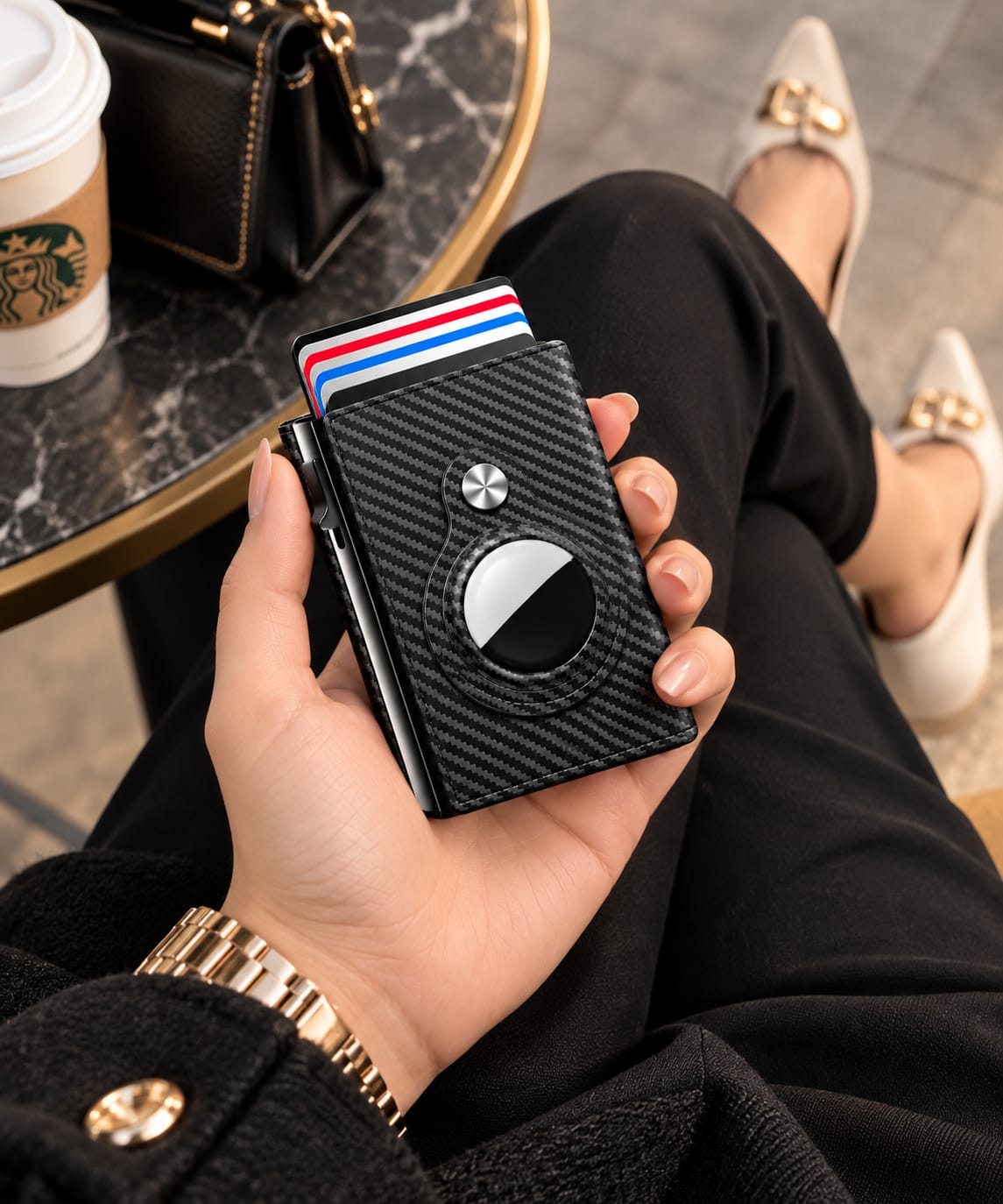 RFID Pop-Up Airtag Wallet